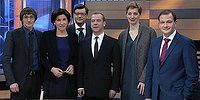 Дмитрий Медведев дал интервью пяти телеканалам