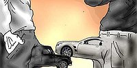 Черный «Гелик», белый «Мерс»