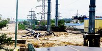Все залило. Воды нет