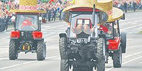 Минск перегнал тракторы в тень