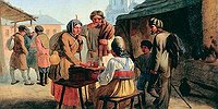 Пенится квас в ковше